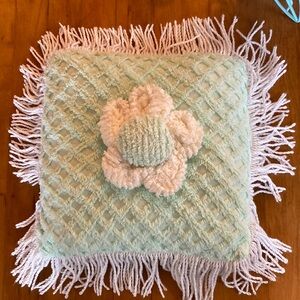Vintage chenille throw pillow